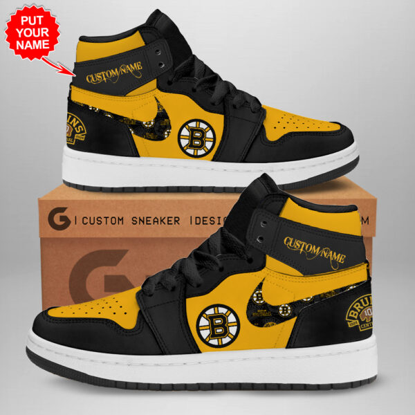 Tubopro Boston Bruins AJ1 High Sneakers Shoes For Men And Women