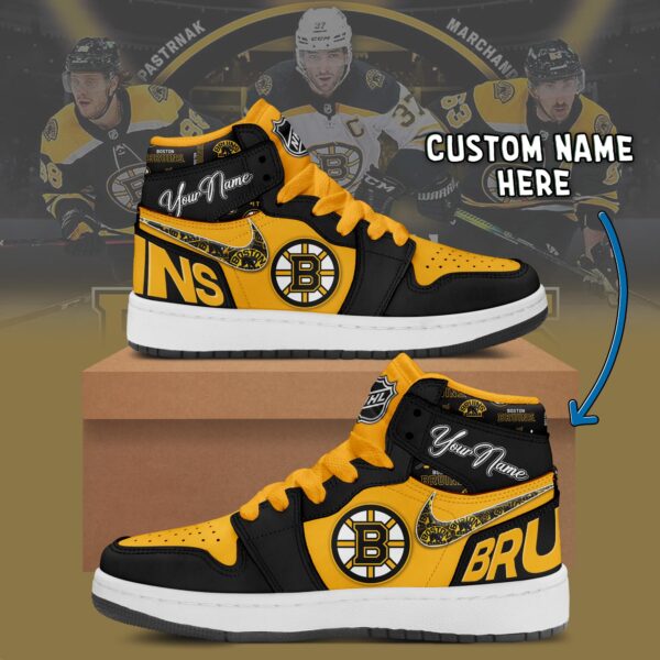 Tubopro Boston Bruins AJ1 High Sneakers Shoes For Men And Women