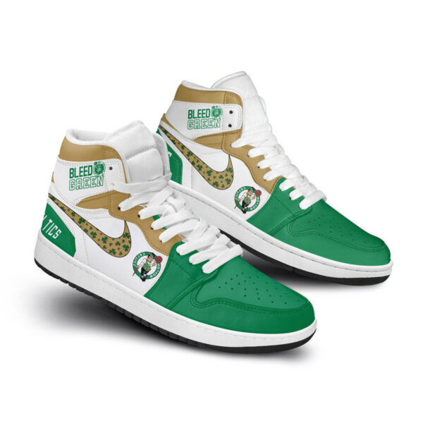 Tubopro Boston Celtics AJ1 High Sneakers Shoes For Men And Women - Image 2