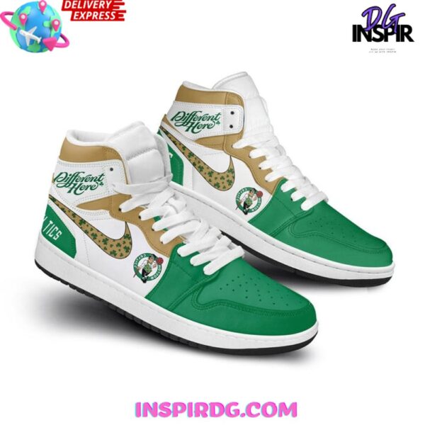Tubopro Boston Celtics AJ1 High Sneakers Shoes For Men And Women - Image 2