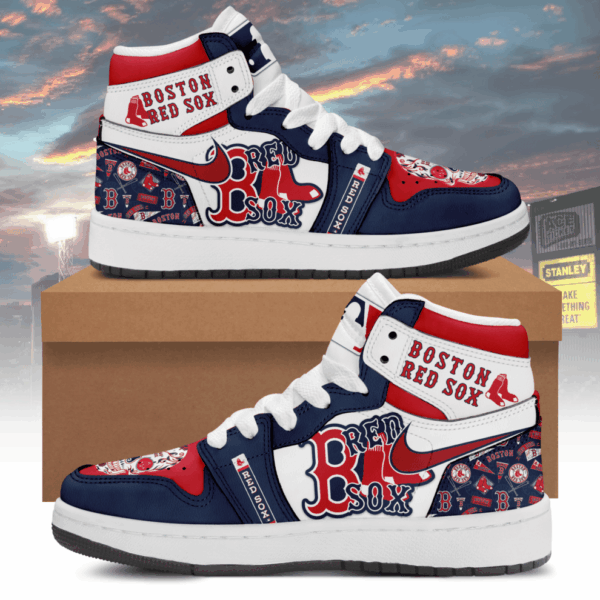 Tubopro Boston Red Sox AJ1 High Sneakers Shoes For Men And Women