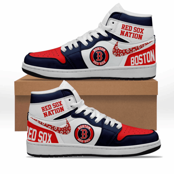 Tubopro Boston Red Sox AJ1 High Sneakers Shoes For Men And Women