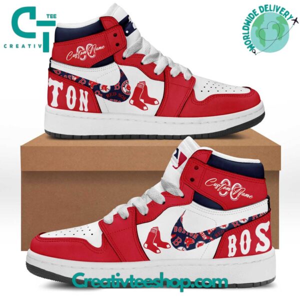 Tubopro Boston Red Sox AJ1 High Sneakers Shoes For Men And Women