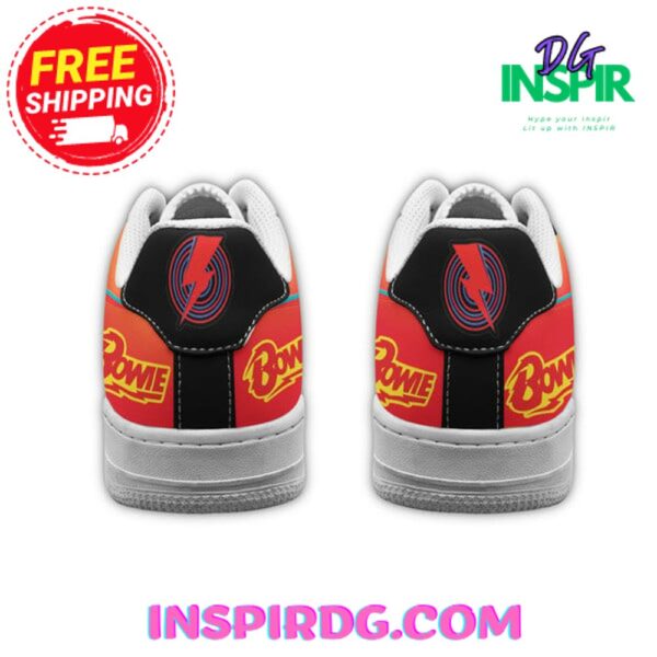 Tubopro Bowie Star Orange Air Low-Top Sneakers Shoes For Men And Women - Image 3