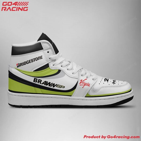 Tubopro Brawn GP Formula AJ1 High Sneakers Shoes For Men And Women - Image 3
