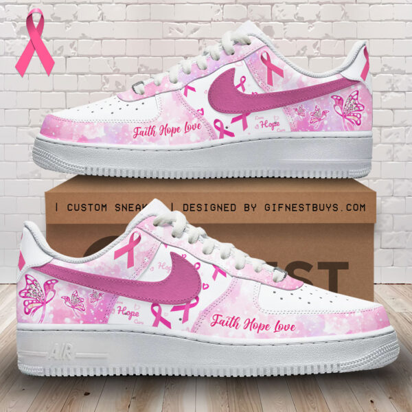 Tubopro Breast Cancer Awareness Air Low-Top Sneakers Shoes For Men And Women