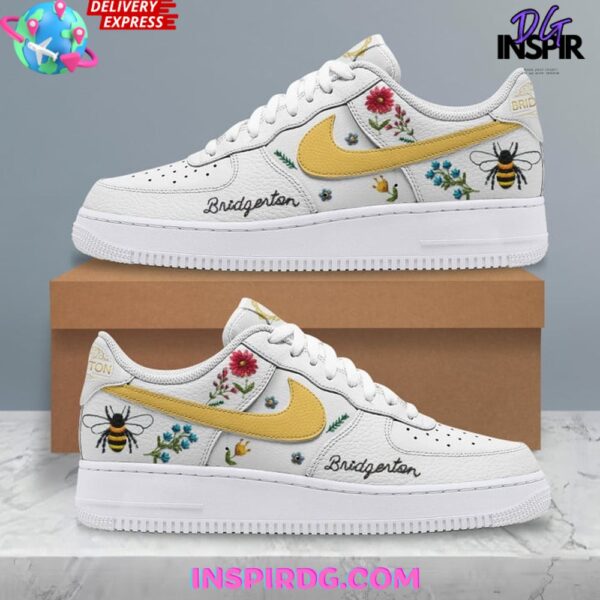 Tubopro Bridgeton Bee White Air Low-Top Sneakers Shoes For Men And Women