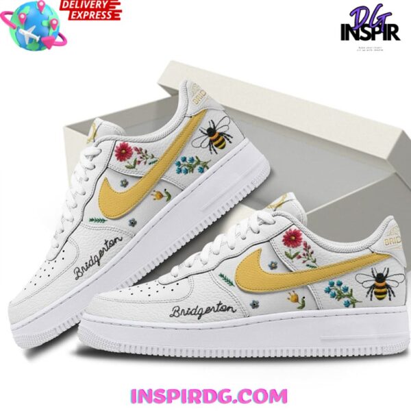 Tubopro Bridgeton Bee White Air Low-Top Sneakers Shoes For Men And Women - Image 3
