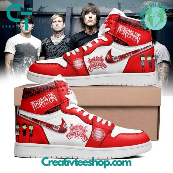 Tubopro Bring Me The Horizon AJ1 High Sneakers Shoes For Men And Women