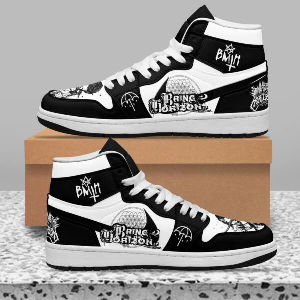 Tubopro Bring Me The Horizon AJ1 High Sneakers Shoes For Men And Women - Image 2