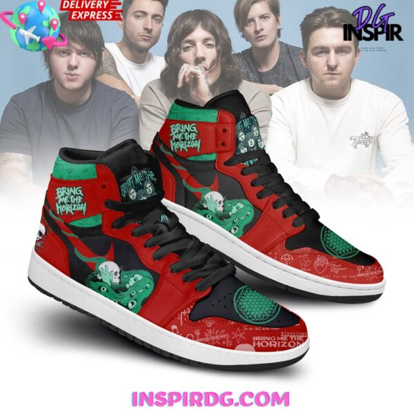 Tubopro Bring Me the Horizon AJ1 High Sneakers Shoes For Men And Women