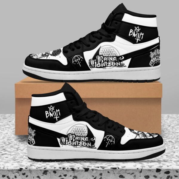 Tubopro Bring Me The Horizon AJ1 High Sneakers Shoes For Men And Women - Image 2