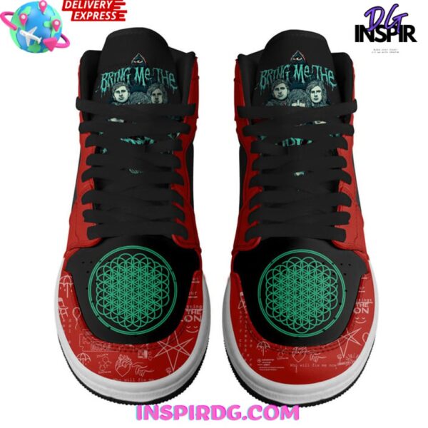 Tubopro Bring Me the Horizon AJ1 High Sneakers Shoes For Men And Women - Image 4