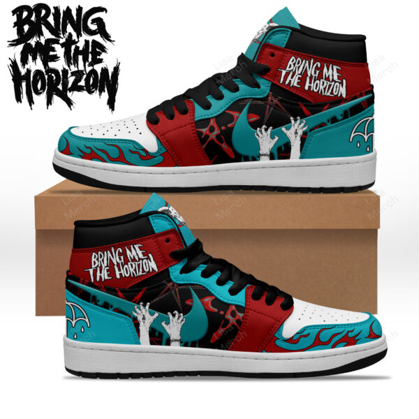 Tubopro Bring Me The Horizon AJ1 High Sneakers Shoes For Men And Women