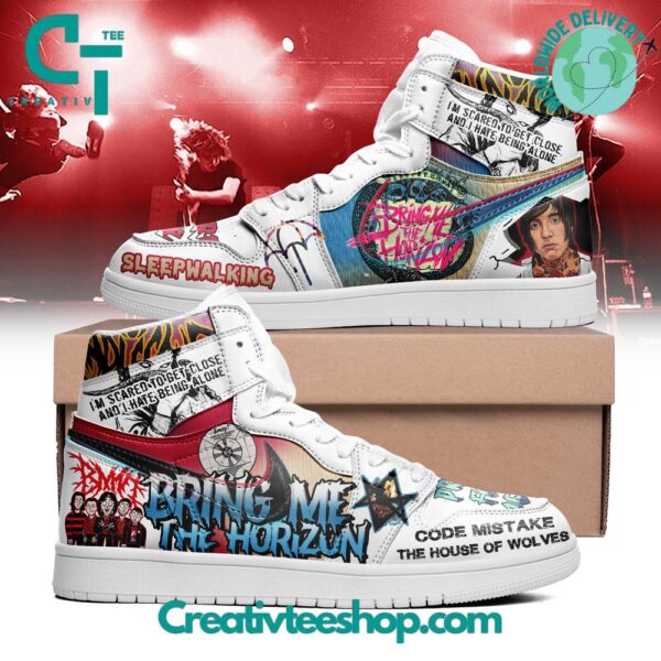 Tubopro Bring Me The Horizon AJ1 High Sneakers Shoes For Men And Women