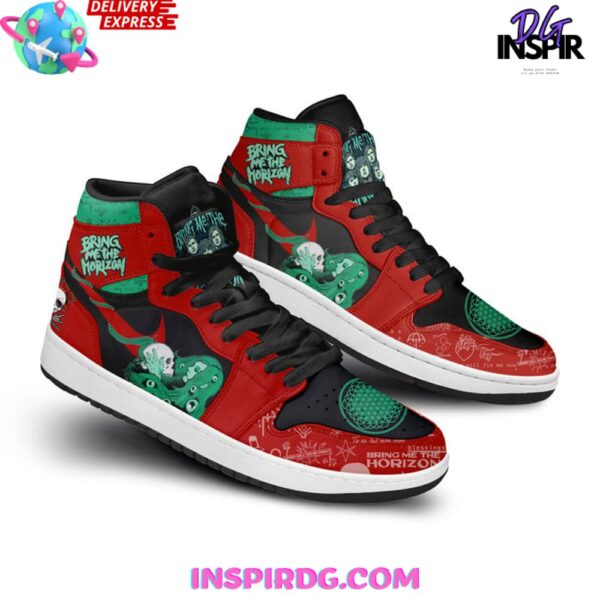 Tubopro Bring Me the Horizon AJ1 High Sneakers Shoes For Men And Women - Image 5
