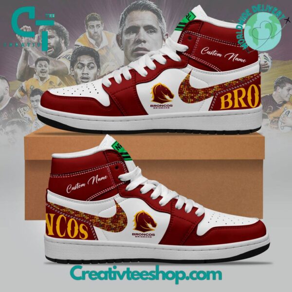 Tubopro Brisbane Broncos AJ1 High Sneakers Shoes For Men And Women