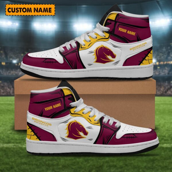 Tubopro Brisbane Broncos AJ1 High Sneakers Shoes For Men And Women
