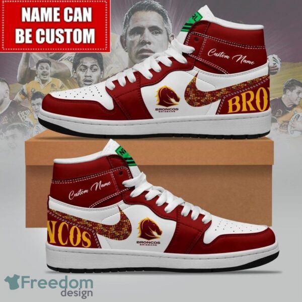 Tubopro Brisbane Broncos AJ1 High Sneakers Shoes For Men And Women