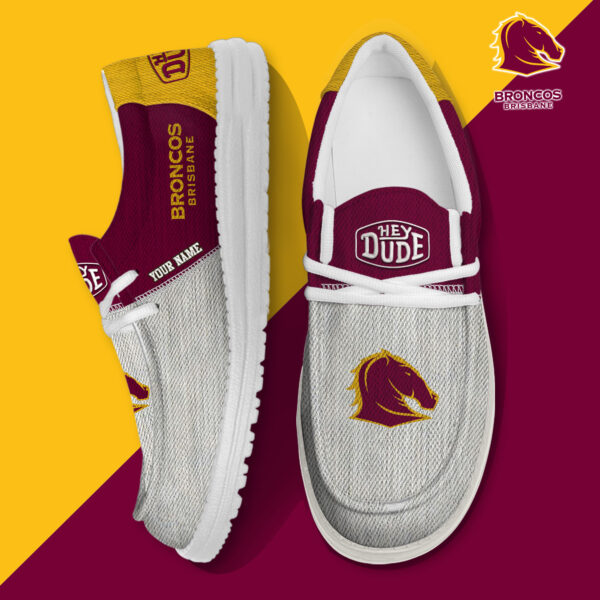 Tubopro Brisbane Broncos Personalized Hey Dude Shoes For Men And Women