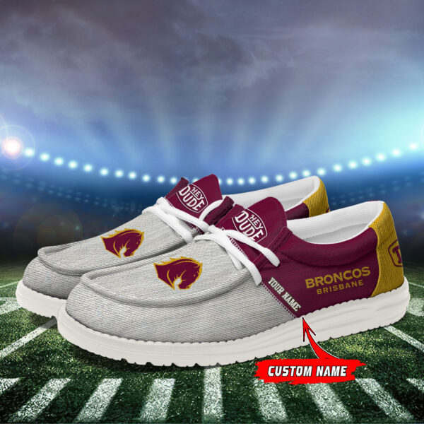 Tubopro Brisbane Broncos Personalized Hey Dude Shoes For Men And Women - Image 3