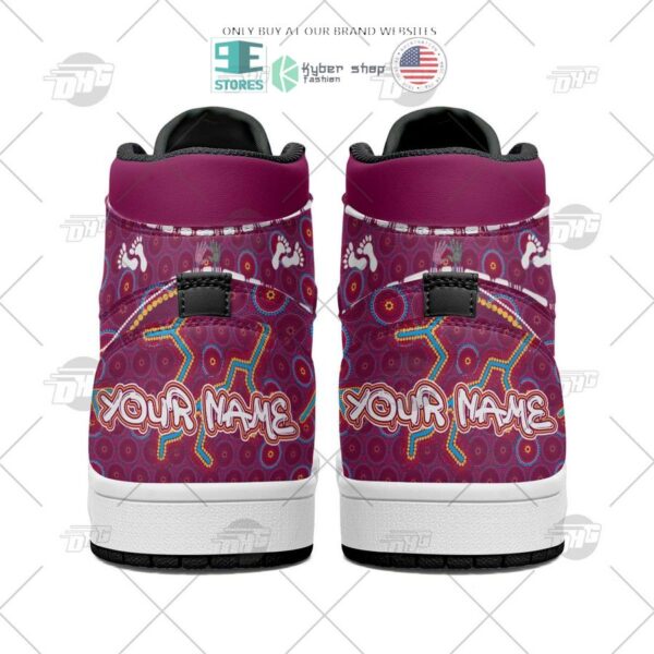 Tubopro Brisbane Lions AFL AJ1 High Sneakers Shoes For Men And Women - Image 3