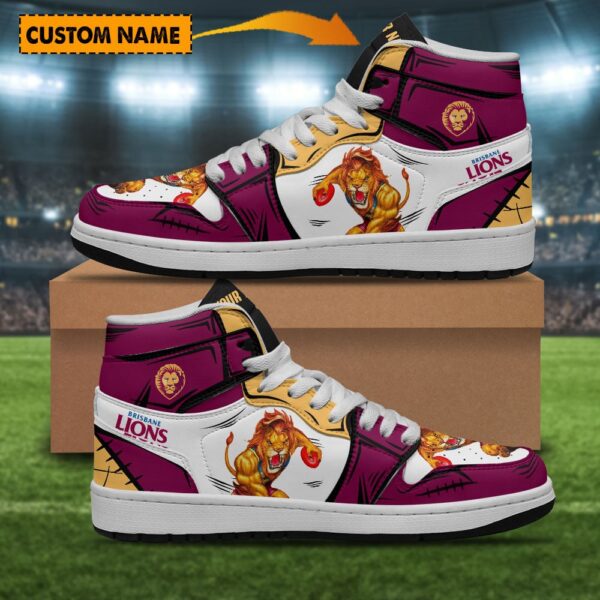 Tubopro Brisbane Lions AJ1 High Sneakers Shoes For Men And Women