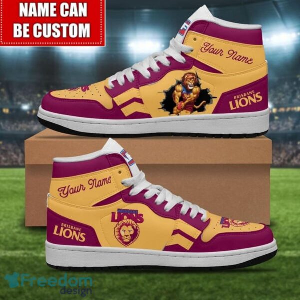 Tubopro Brisbane Lions AJ1 High Sneakers Shoes For Men And Women