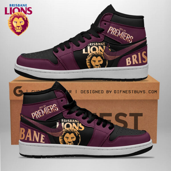 Tubopro Brisbane Lions AJ1 High Sneakers Shoes For Men And Women