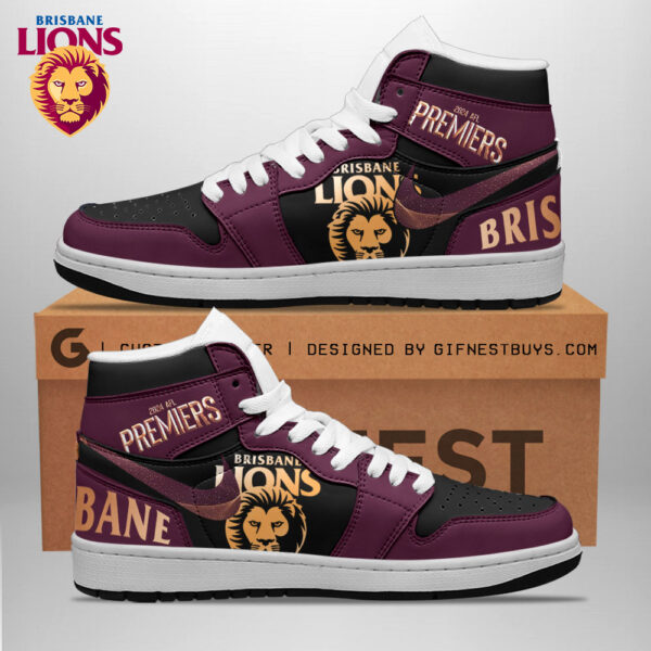Tubopro Brisbane Lions AJ1 High Sneakers Shoes For Men And Women