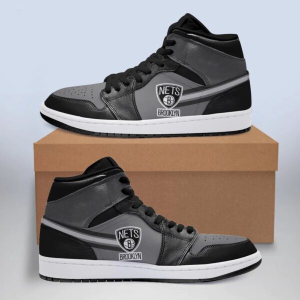 Tubopro Brooklyn Nets NBA AJ1 High Sneakers Shoes For Men And Women