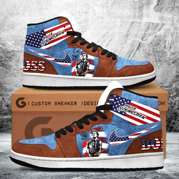 Tubopro Bruce Springsteen AJ1 High Sneakers Shoes For Men And Women