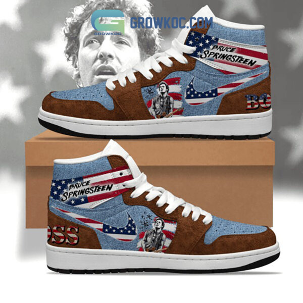 Tubopro Bruce Springsteen AJ1 High Sneakers Shoes For Men And Women