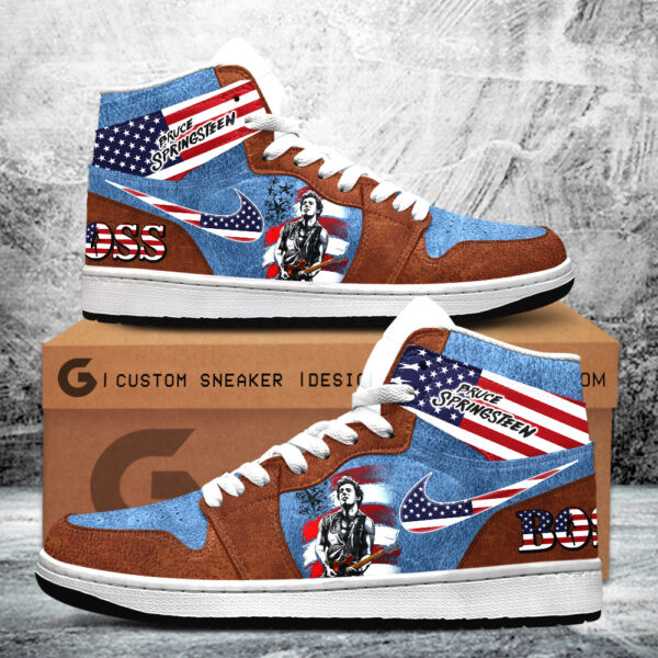 Tubopro Bruce Springsteen AJ1 High Sneakers Shoes For Men And Women