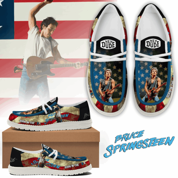 Tubopro Bruce Springsteen Personalized Hey Dude Shoes For Men And Women