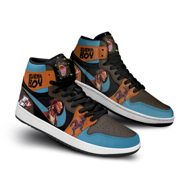 Tubopro Burna Boy AJ1 High Sneakers Shoes For Men And Women - Image 2