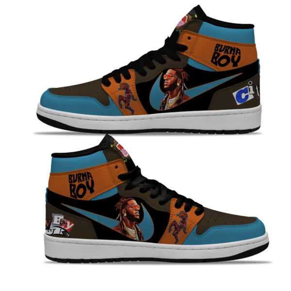 Tubopro Burna Boy AJ1 High Sneakers Shoes For Men And Women