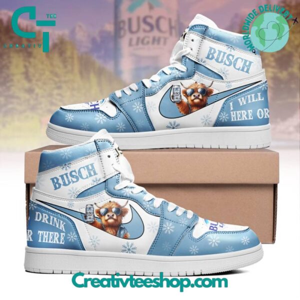 Tubopro Busch Beer AJ1 High Sneakers Shoes For Men And Women