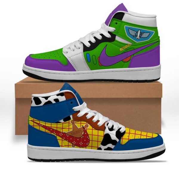 Tubopro Buzz Lightyear AJ1 High Sneakers Shoes For Men And Women - Image 3