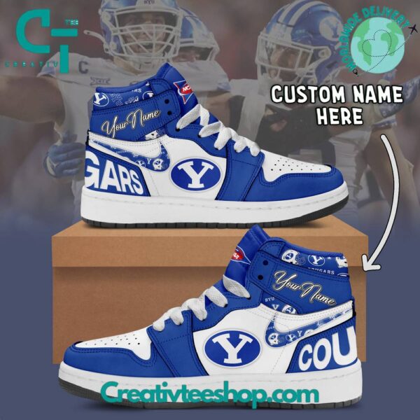 Tubopro BYU Cougars AJ1 High Sneakers Shoes For Men And Women