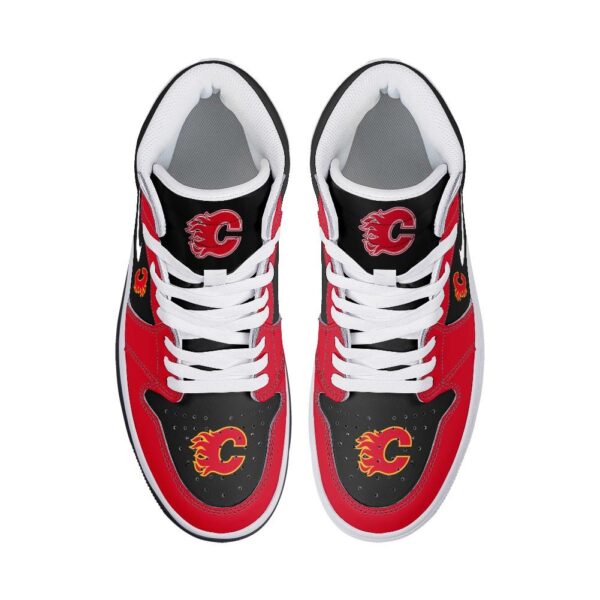 Tubopro Calgary Flames AJ1 High Sneakers Shoes For Men And Women - Image 3
