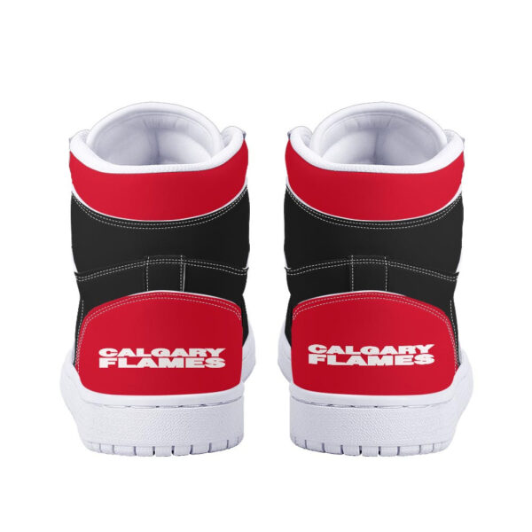 Tubopro Calgary Flames AJ1 High Sneakers Shoes For Men And Women - Image 4