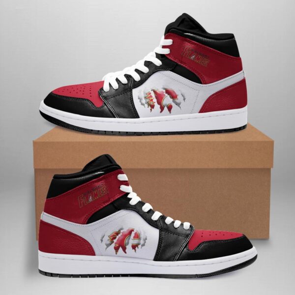 Tubopro Calgary Flames AJ1 High Sneakers Shoes For Men And Women