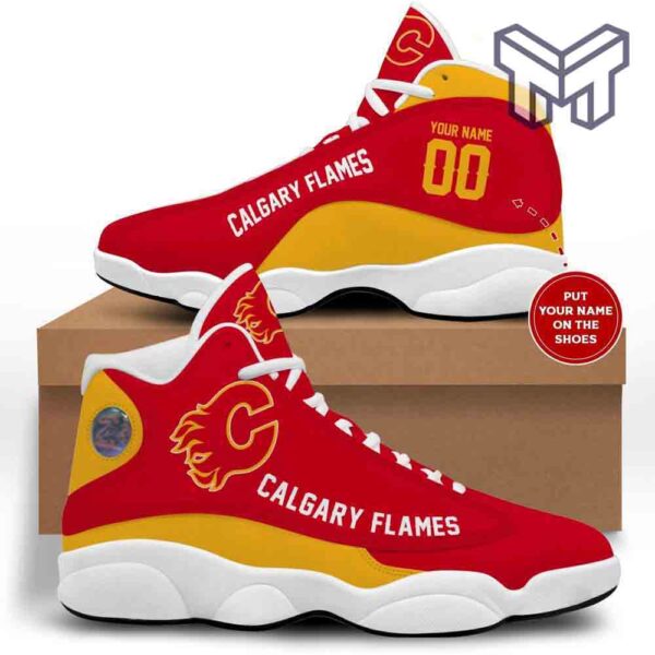 Tubopro Calgary Flames AJ13 Sneakers Shoes For Men And Women