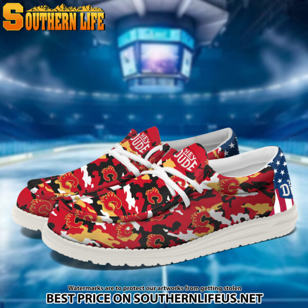 Tubopro Calgary Flames Personalized Hey Dude Shoes For Men And Women - Image 2