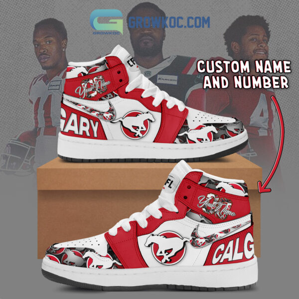 Tubopro Calgary Stampeders AJ1 High Sneakers Shoes For Men And Women