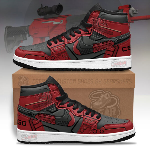 Tubopro Candy Apple Counter Strike Skins AJ1 High Sneakers Shoes For Men And Women