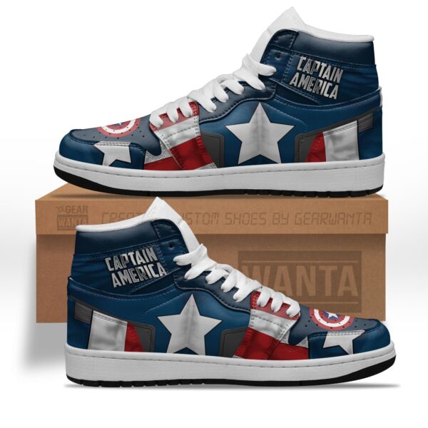Tubopro Captain America AJ1 High Sneakers Shoes For Men And Women