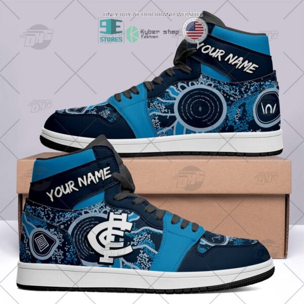 Tubopro Carlton Blues AFL AJ1 High Sneakers Shoes For Men And Women