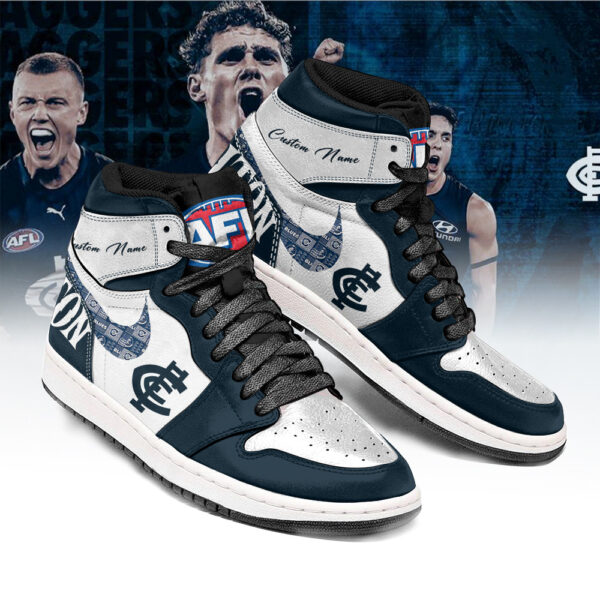 Tubopro Carlton Blues AJ1 High Sneakers Shoes For Men And Women - Image 2